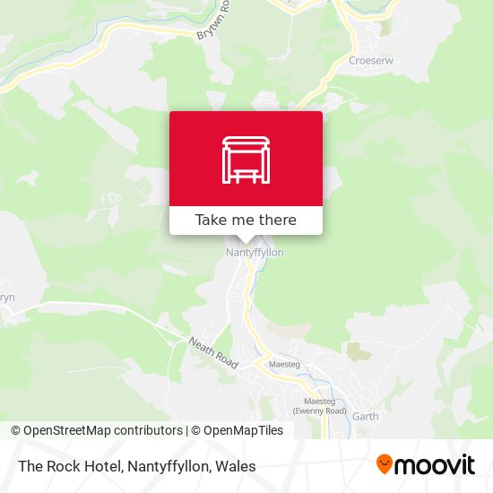 The Rock Hotel, Nantyffyllon map