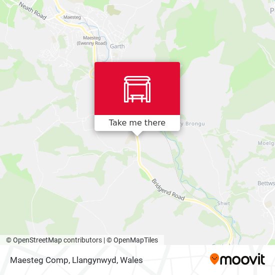 Maesteg Comp, Llangynwyd map