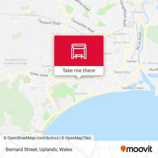 Bernard Street, Uplands map