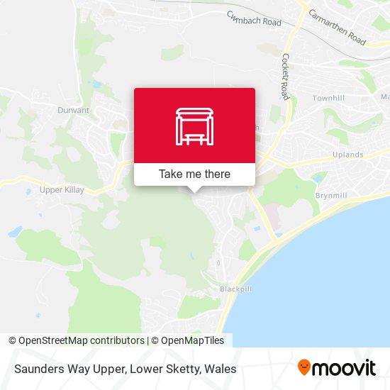 Saunders Way Upper, Lower Sketty map