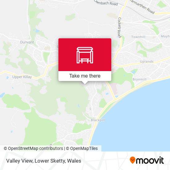 Valley View, Lower Sketty map