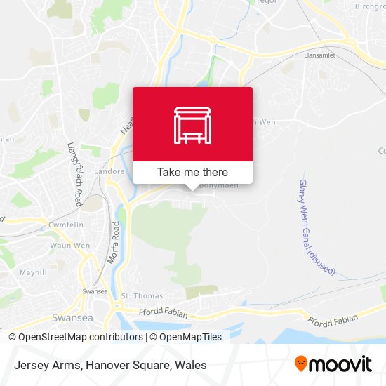 Jersey Arms, Hanover Square map