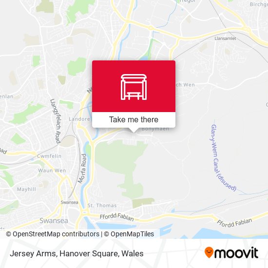 Jersey Arms, Hanover Square map