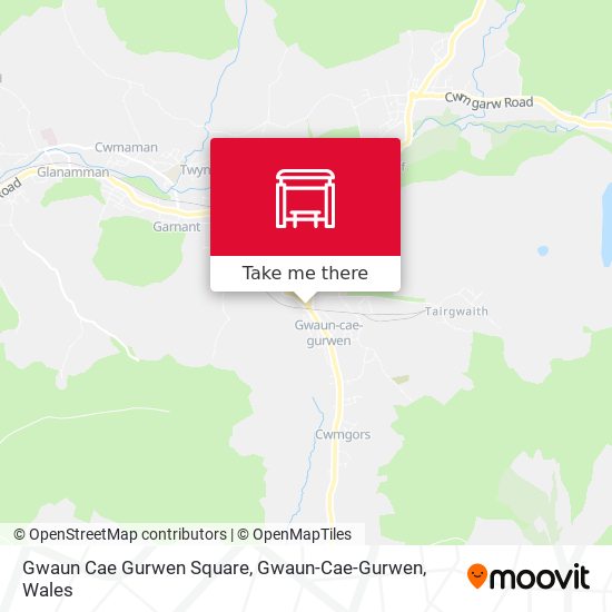 Gwaun Cae Gurwen Square, Gwaun-Cae-Gurwen map