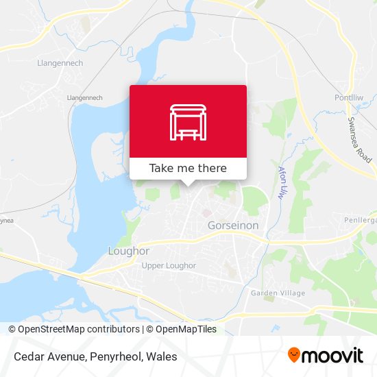 Cedar Avenue, Penyrheol map