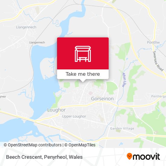 Beech Crescent, Penyrheol map