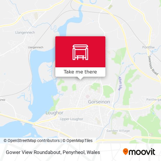 Gower View Roundabout, Penyrheol map
