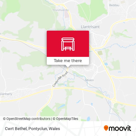 Cwrt Bethel, Pontyclun map