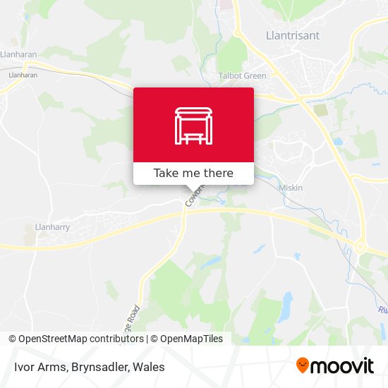 Ivor Arms, Brynsadler map