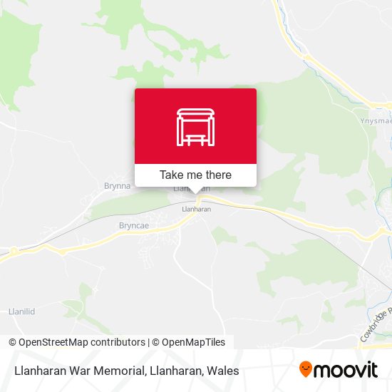 Llanharan War Memorial, Llanharan map