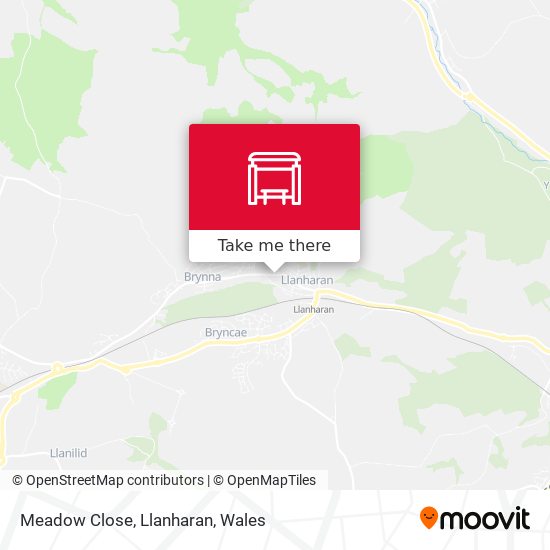 Meadow Close, Llanharan map
