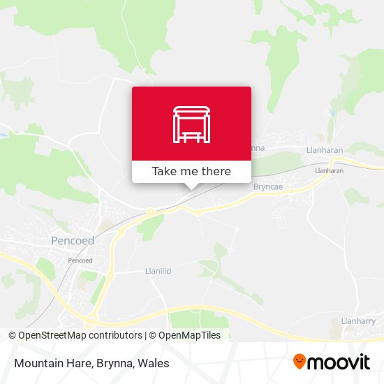 Mountain Hare, Brynna map