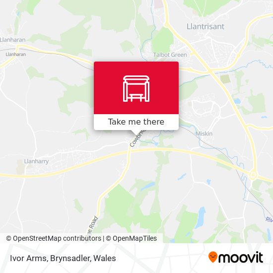 Ivor Arms, Brynsadler map