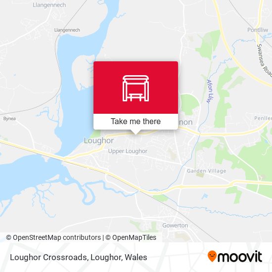 Loughor Crossroads, Loughor map