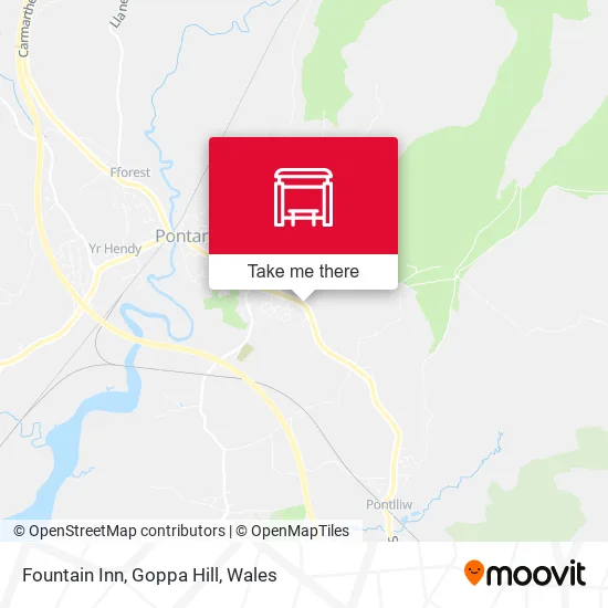 Fountain Inn, Goppa Hill map