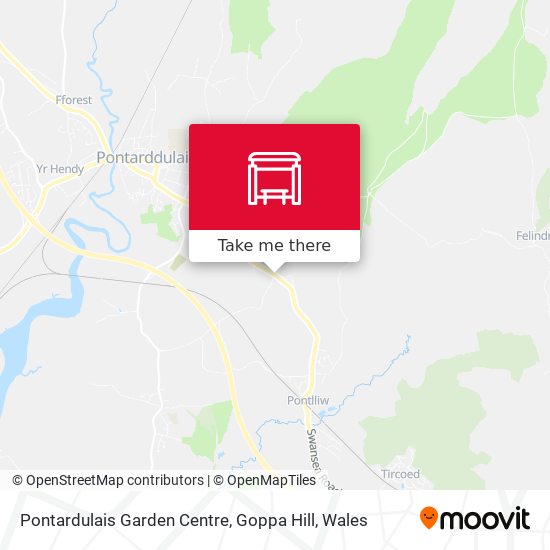 Pontardulais Garden Centre, Goppa Hill map