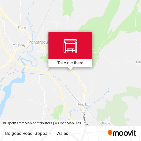 Bolgoed Road, Goppa Hill map