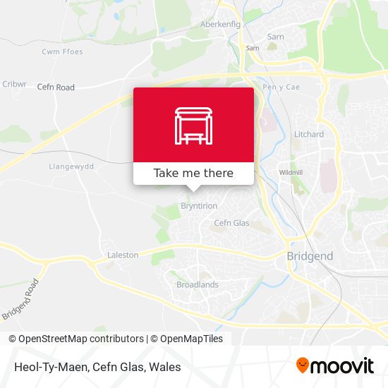 Heol-Ty-Maen, Cefn Glas map