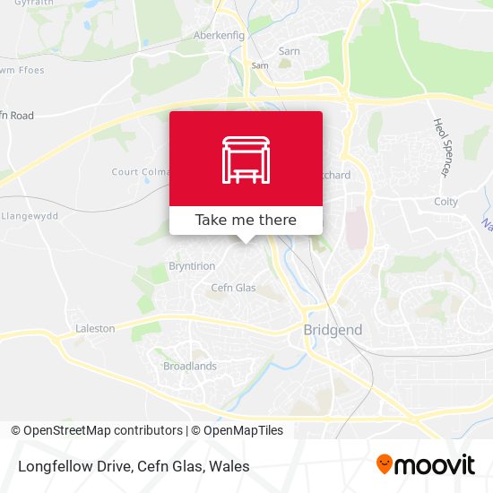 Longfellow Drive, Cefn Glas map