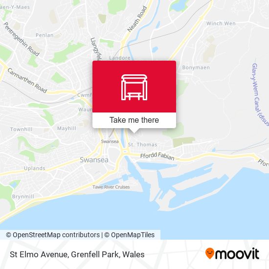 St Elmo Avenue, Grenfell Park map