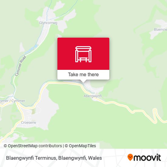 Blaengwynfi Terminus, Blaengwynfi map