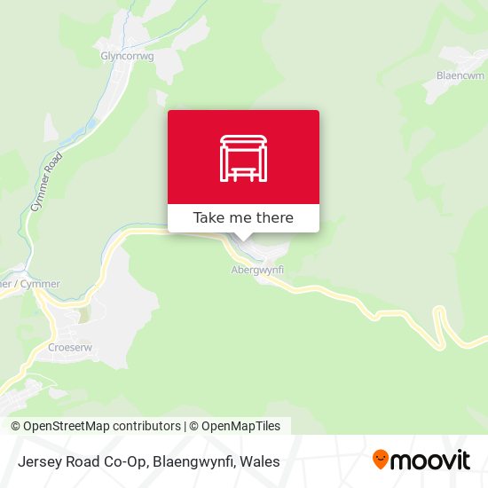Jersey Road Co-Op, Blaengwynfi map
