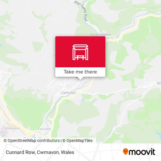 Cunnard Row, Cwmavon map