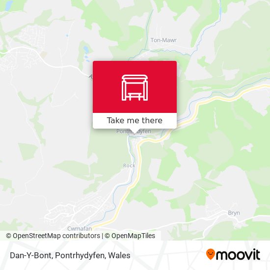 Dan-Y-Bont, Pontrhydyfen map