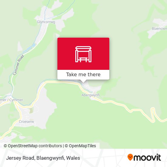 Jersey Road, Blaengwynfi map
