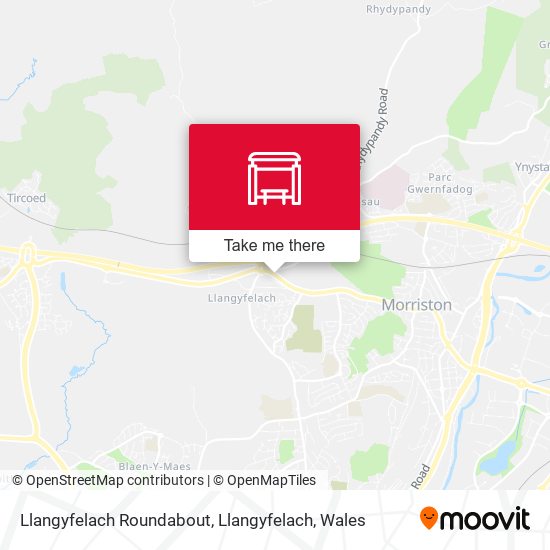 Llangyfelach Roundabout, Llangyfelach map