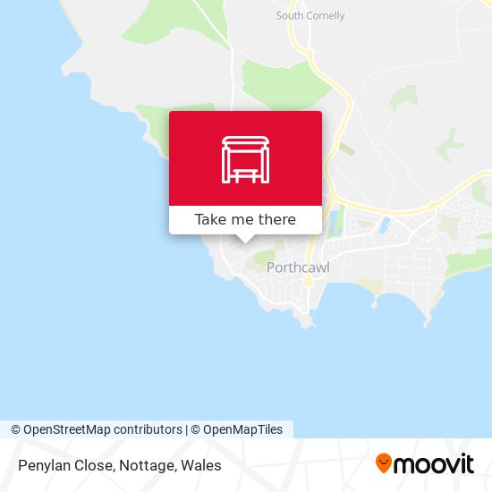 Penylan Close, Nottage map