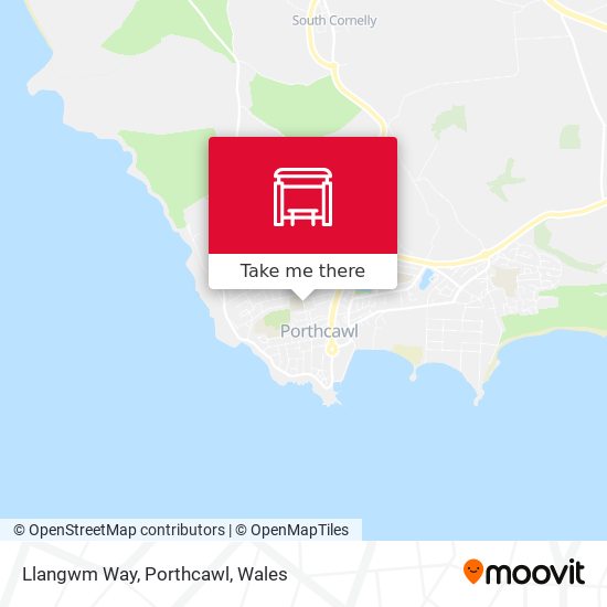 Llangwm Way, Porthcawl map