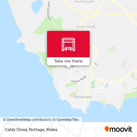 Caldy Close, Nottage map