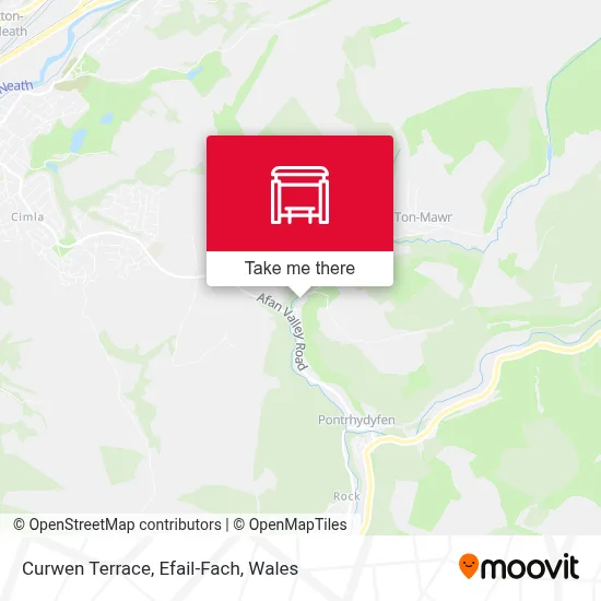 Curwen Terrace, Efail-Fach map