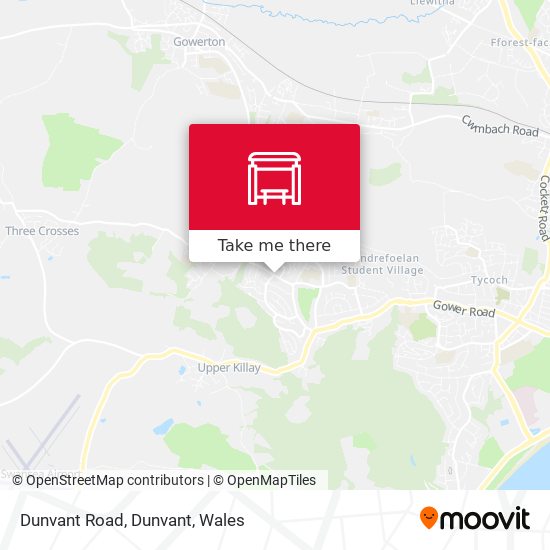 Dunvant Road, Dunvant map