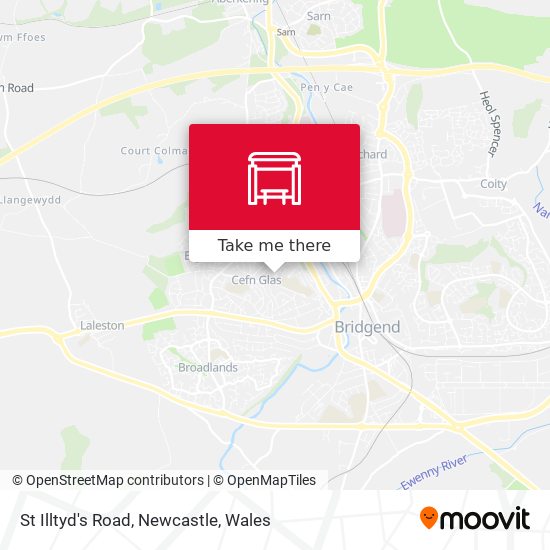 St Illtyd's Road, Newcastle map