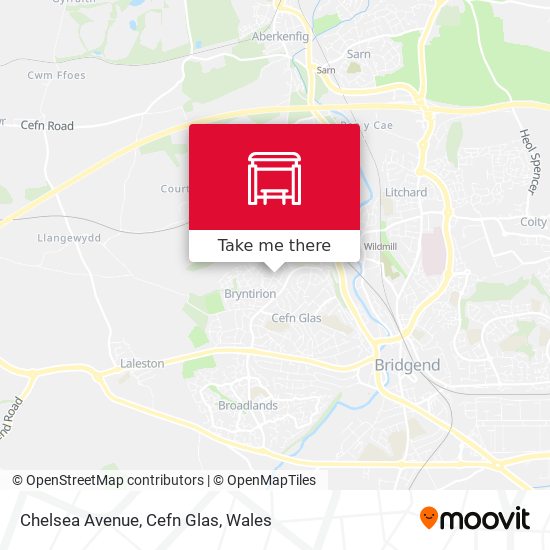 Chelsea Avenue, Cefn Glas map