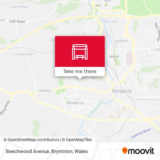 Beechwood Avenue, Bryntirion map