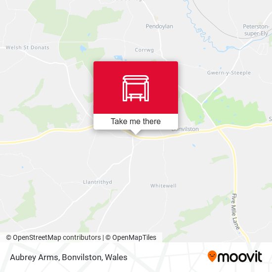 Aubrey Arms, Bonvilston map