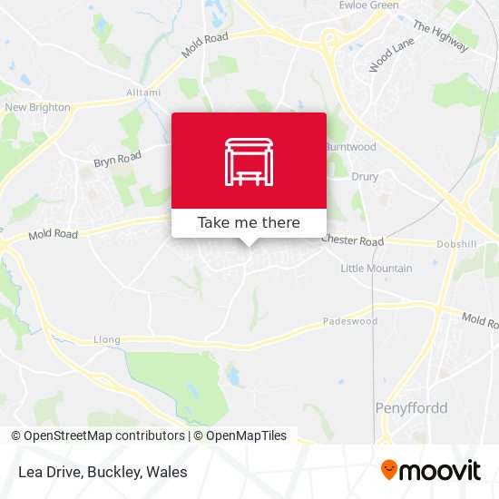Lea Drive, Buckley map