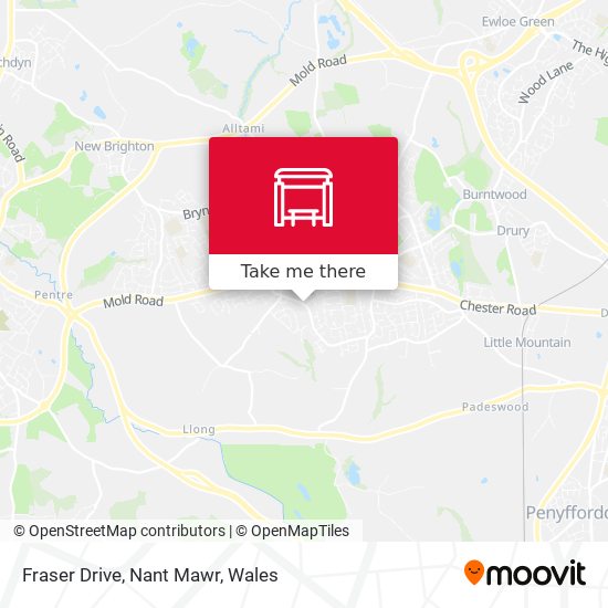 Fraser Drive, Nant Mawr map