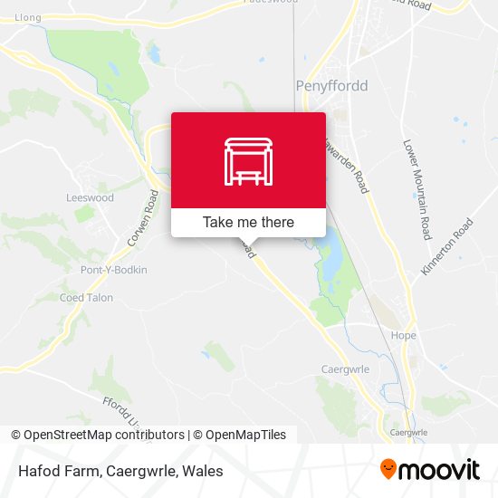 Hafod Farm, Caergwrle map