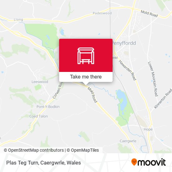 Plas Teg Turn, Caergwrle map