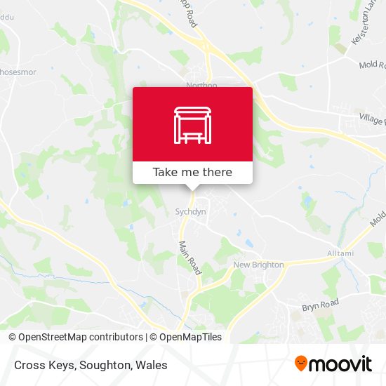 Cross Keys, Soughton map