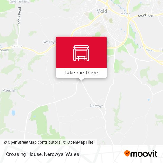 Crossing House, Nercwys map