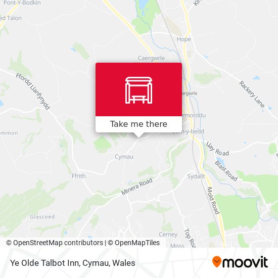 Ye Olde Talbot Inn, Cymau map