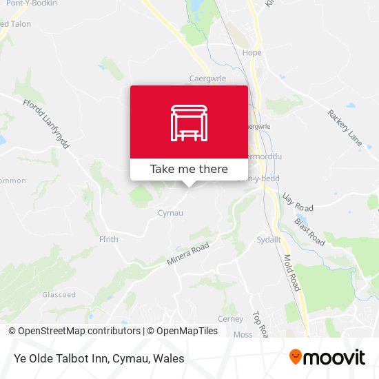 Ye Olde Talbot Inn, Cymau map