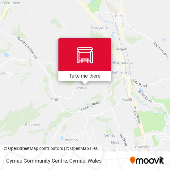 Cymau Community Centre, Cymau map