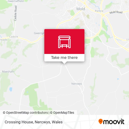 Crossing House, Nercwys map