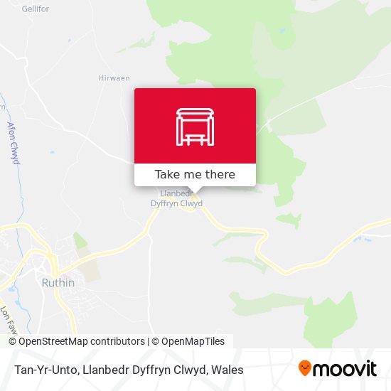 Tan-Yr-Unto, Llanbedr Dyffryn Clwyd map